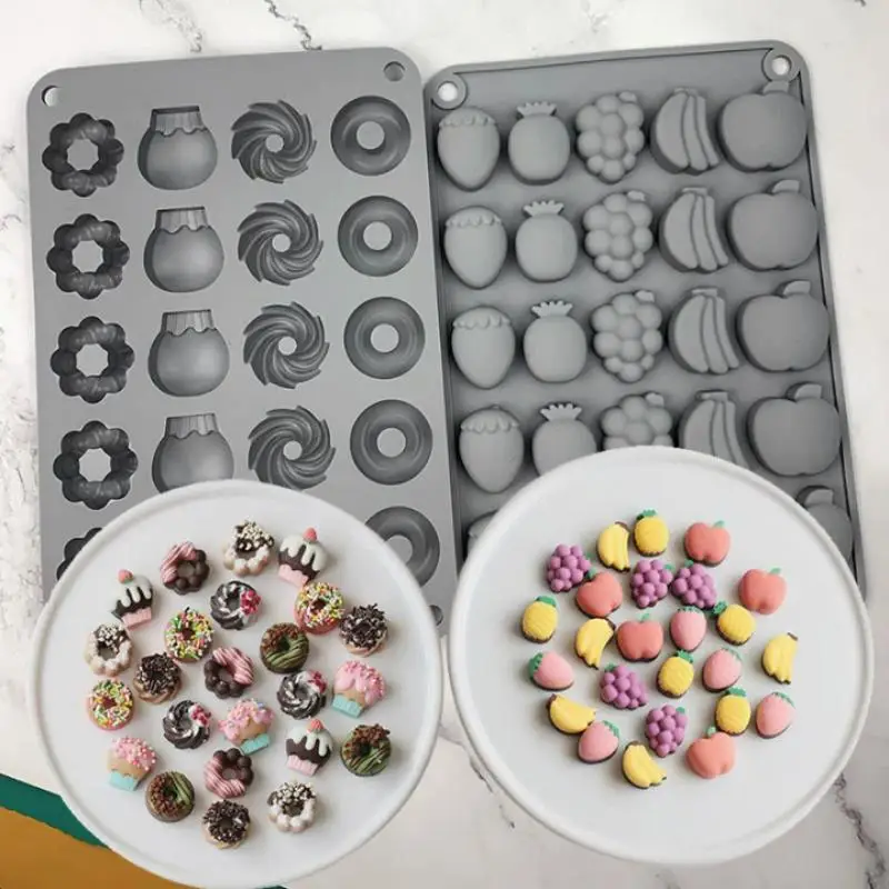 [S]Mango Pear Peach Raspberry Durian Fruit Series Cake Silicone Mold Baking Mousse Mould Cake Decoration Reusable Dessert Tool view 2