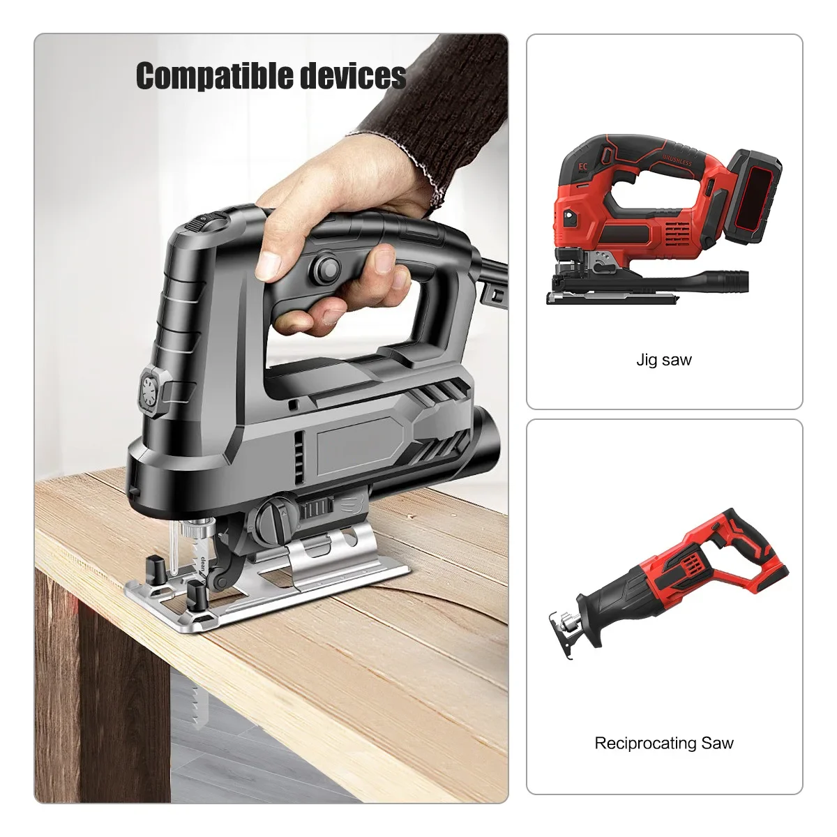 52pcs Jigsaw Blade Set T-Shaft HCS Assorted Jig Saw Blades for Wood Plastic Metal Cutting Woodworking Blades Hand Tool
