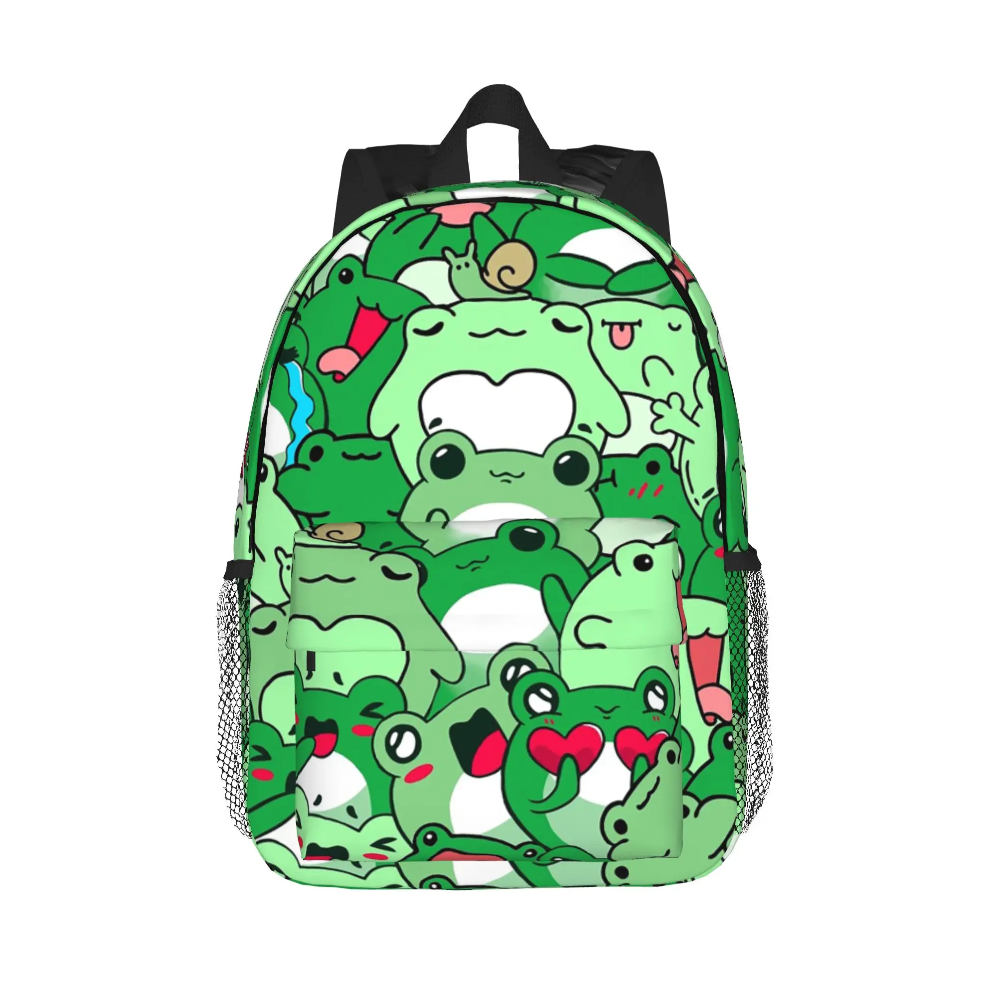 Crowded cute Frog Pattern Backpack Hot Sale Daypack Large Capacity Boys Girls BookBag Shoulder Bags for Men Women School Bag