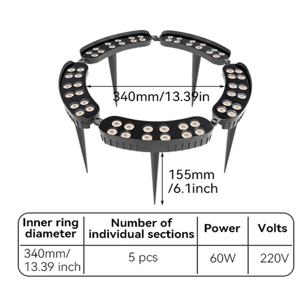 LED-Baumstrahler für den Außenbereich, LED-Wandfluter, Aluminium, RGB, IP65, kann im Freien unter großen Bäumen und zylindrischen Zapfen verwendet werden