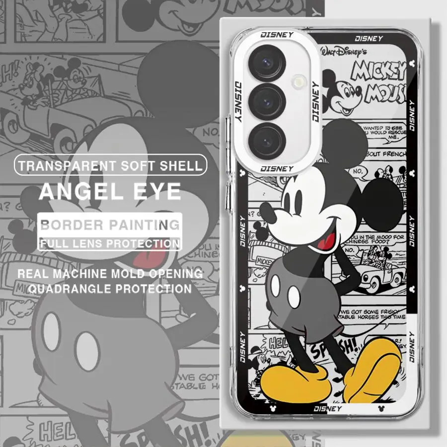 Disney Mickey Mouse Phone Case for Samsung Galaxy A35 A55A53 A54 A73 A34 A33 A25 A24 A13 A14 A15 5G Clear Soft Shell