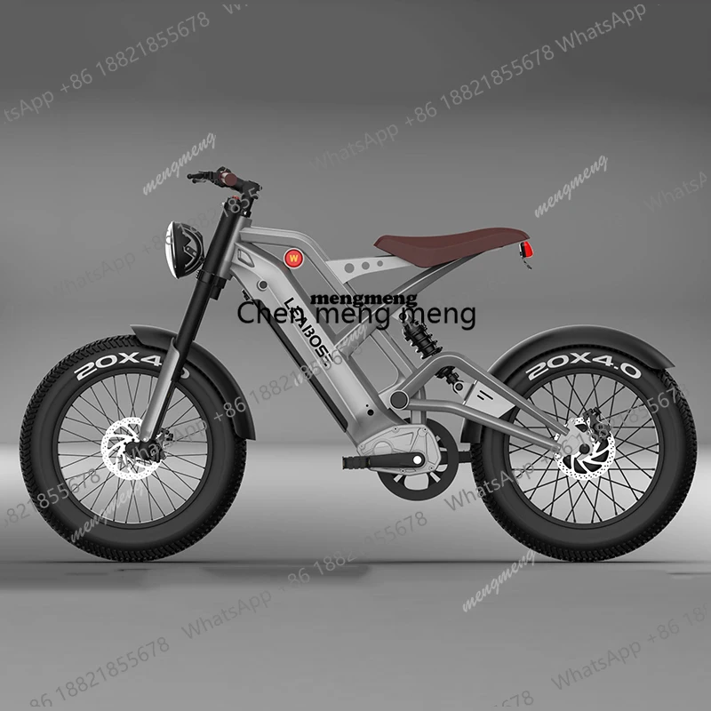 Cool Mechanical Style Aluminum Alloy Electric Bike Electric Bicycle 48v 1000w 20ah 20'' Fat Tire Mountain Bike Road Bike