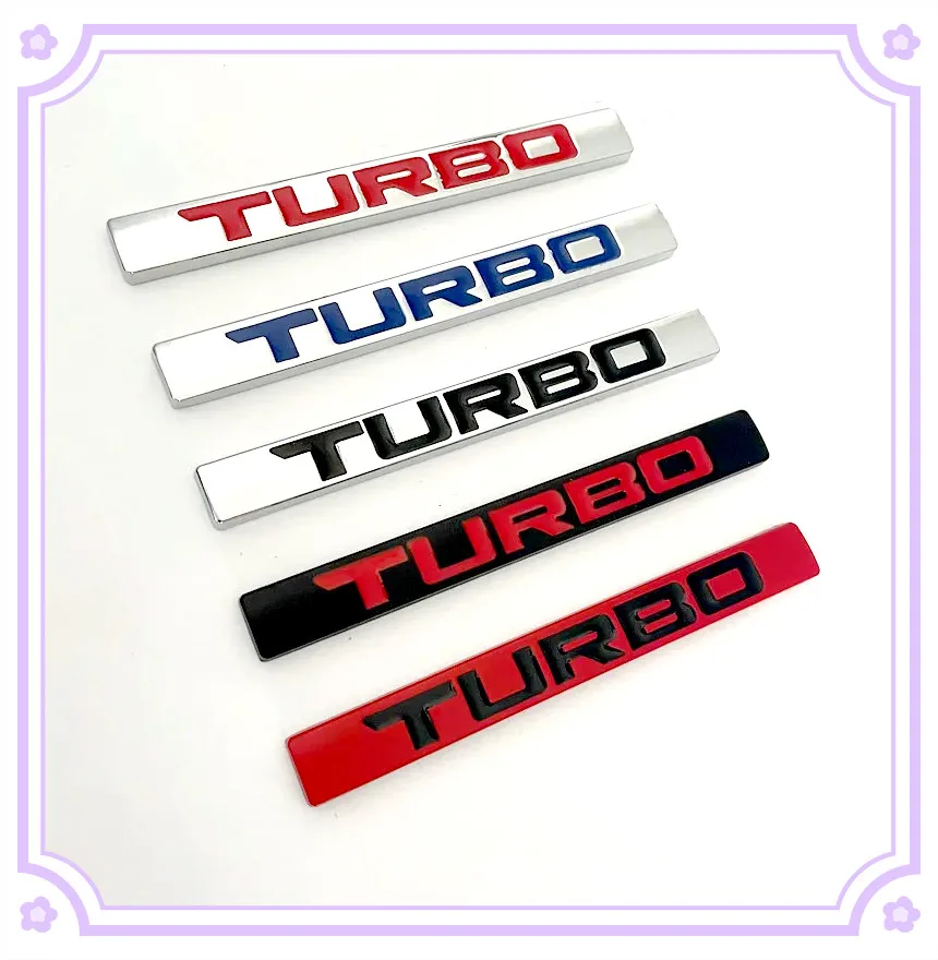 

New 3D Metal Turbo Logo Car Rear Trunk Emblem Badge Sticker Accessories For Audi Volkswagen Ford Nissan Toyota Honda Volvo Opel