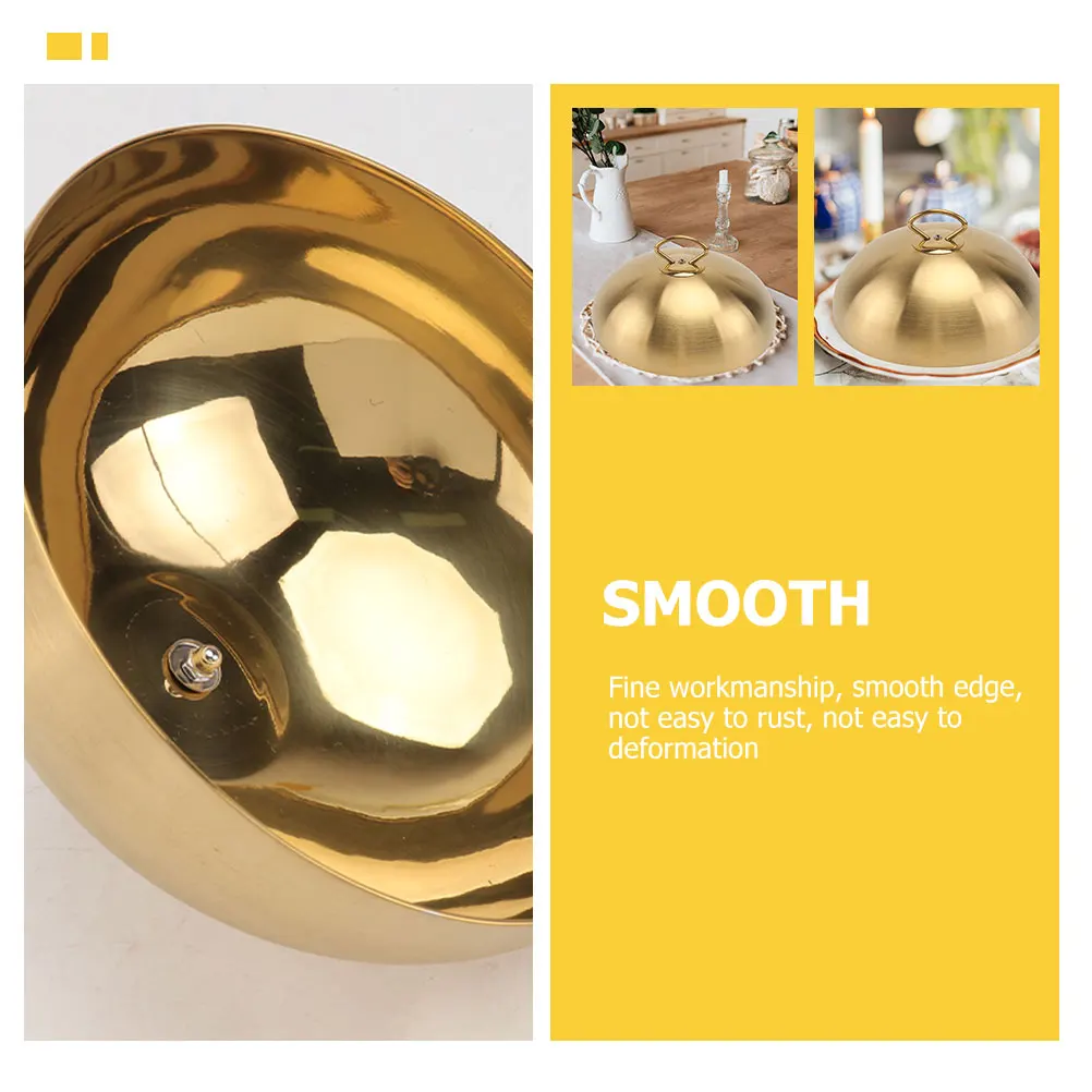 

Stainless Steel Steak Dome Shape Food Protective Cover Non-Rust Plate Cover For Dinner Plates Bbq Western Buffet