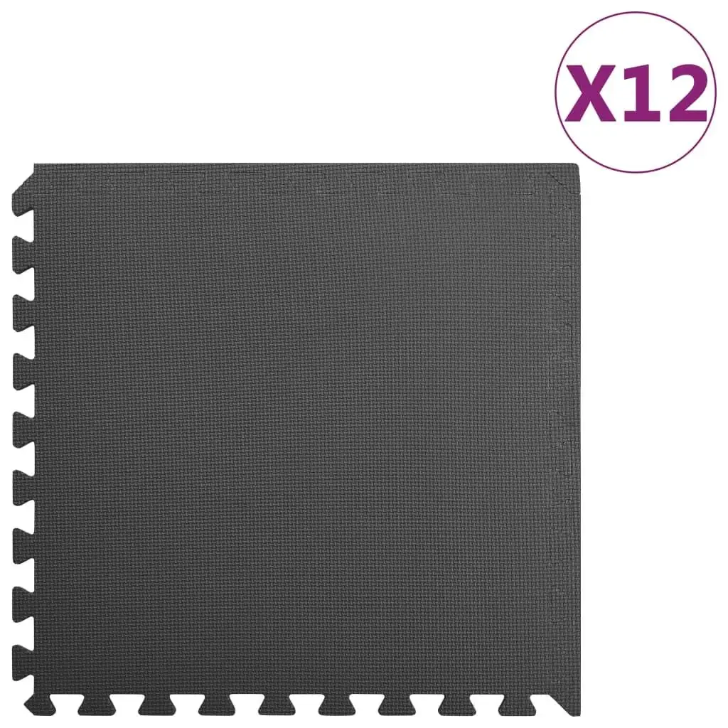 

12 шт. Коврики из пены EVA 43x32 см, черные