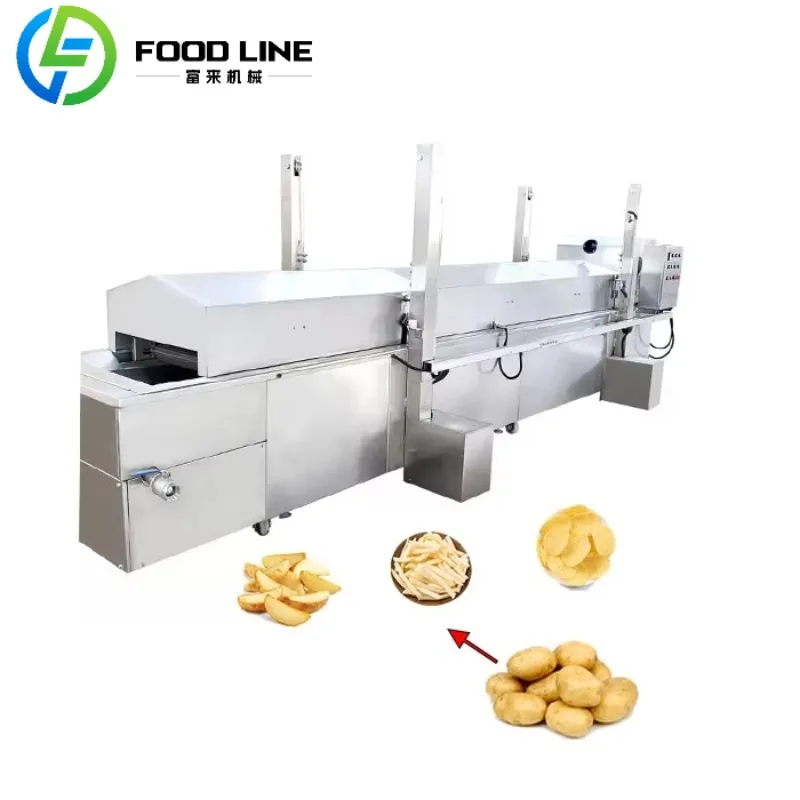 Small Fully Automatic Half Fried Frozen French Fries Production Line Industrial French Fries Making Machine Plant