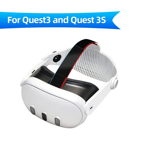 Diademas VR Meta Quest3 y Quest3S, tamaño ajustable, cómodas y transpirables, accesorios para diadema de goma suave