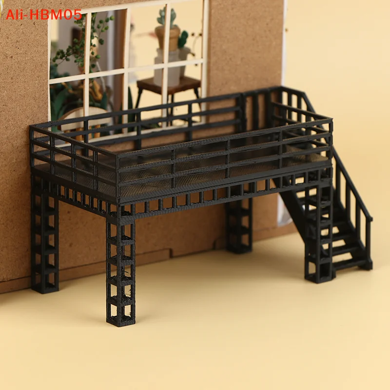 (HB05)1/64 Scale Diorama Steel Frame Display Stand Model Two-Tier Platform Scene Model Car Garage Model Scene Display Accessory