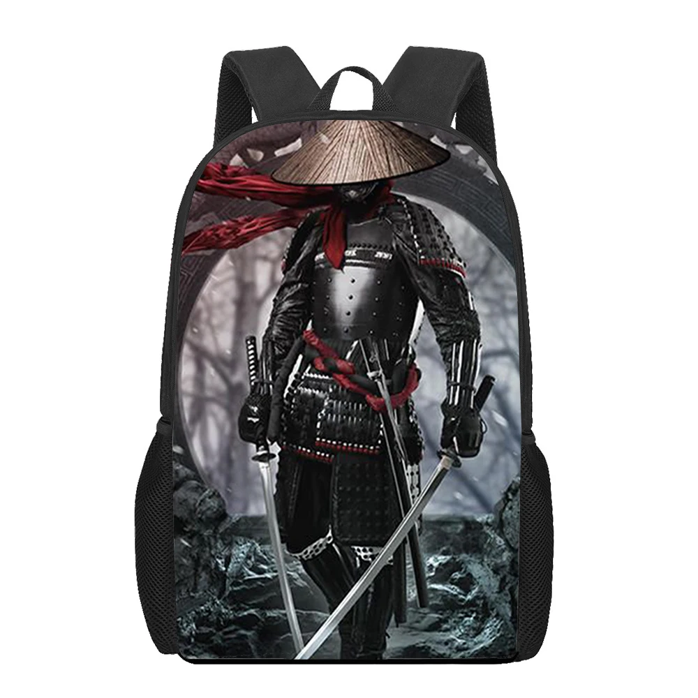 Samurai 3d impressão saco de escola conjunto para adolescente meninas primária crianças mochila sacos livro crianças mochila mochila mochila mochila infantil