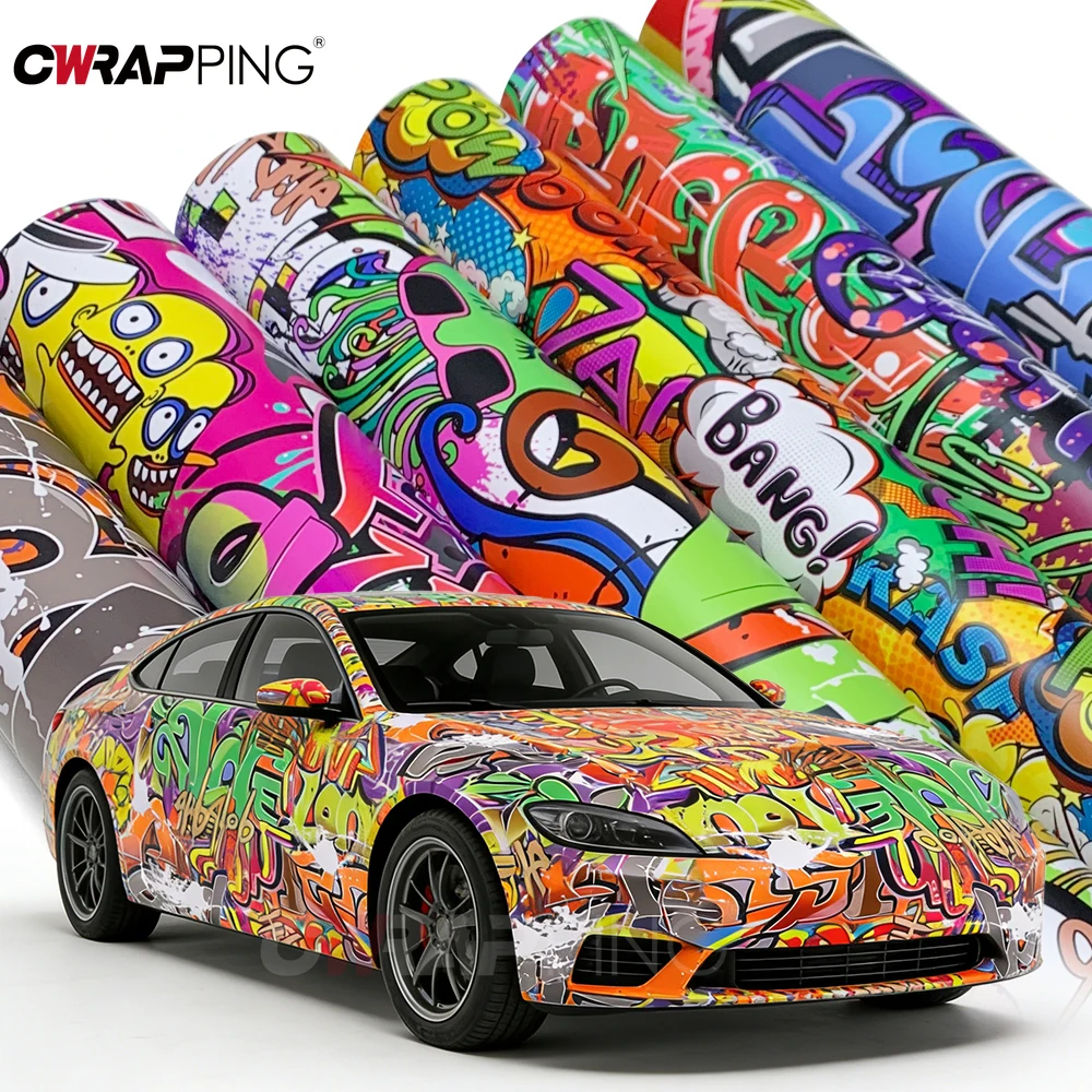 Waterproof Sticker for Car Film Covering Self-adhesive Graffiti Printing Wrap Foil Car Decal Automotive Vinyl Wrapping Stickers