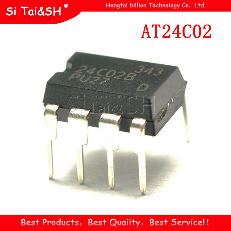 10piece Original AT24C02 24C02N 24C02BN 24C02 DIP-8 Chipset   IC