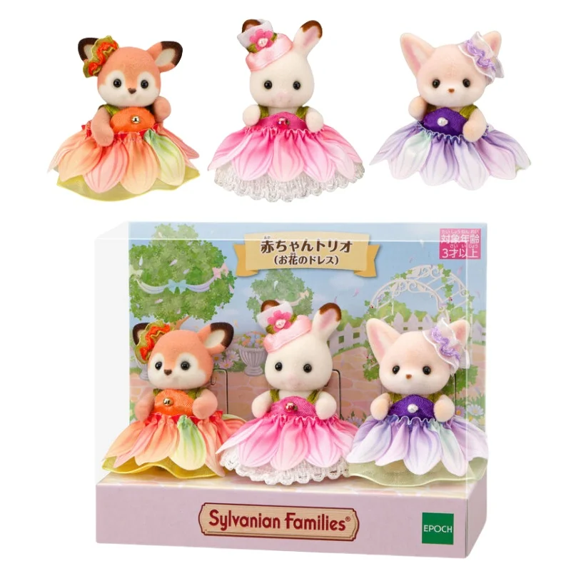 

Original Anime Sylvanian Families Limited Flower Fairy Set Kawaii Figure Collectible Model Birthday Gift Toys Christmas Gift