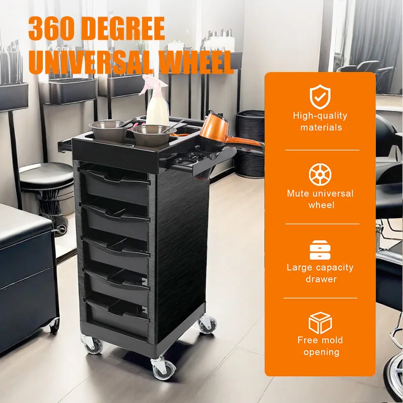 Professional Aesthetic Cart Barbershop Furniture Cosmetic Salon Furniture Beauty Salon Trolley Eyelash Extensions Handcart Wagon