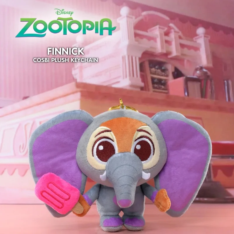 정품 주토피아 코스비 플러시 키체인 시리즈 액션 피규어 커스텀 플러시 인형 어린이 블라인드 박스 장식품 컬렉션 선물 장난감