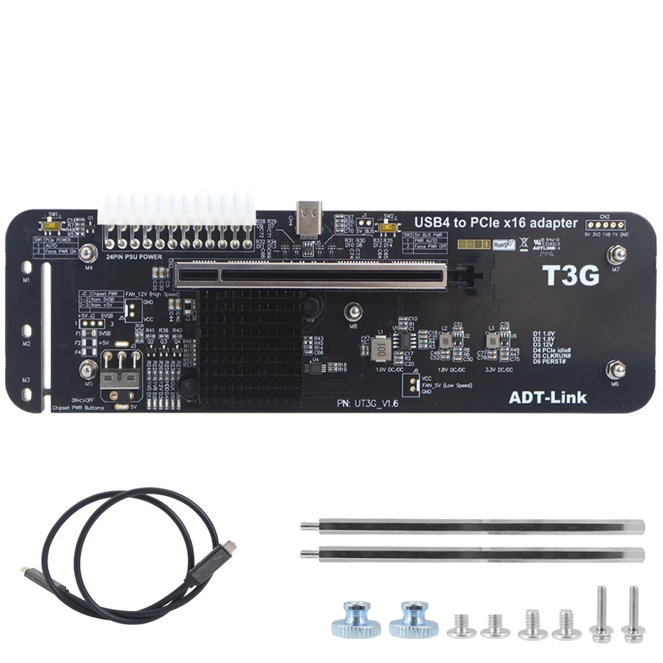 Tarjeta gráfica externa UT3G, adaptador USB4 a PCIe x16 eGPU
