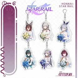 Honkai: Star Rail Kafka Imbibitor Lunae Game Keychain New Pretty Wedding Dress Cute Cartoon Anime Pendant Keyring Jewelry Gift
