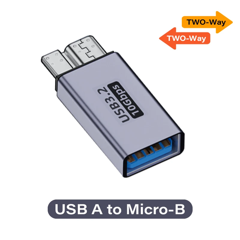 USB C to Micro B Extender Adapter 10Gbps USB3.0 Type C Female to Micro B Cable Extender for Laptop Phone Hard Drive Disk Samsung