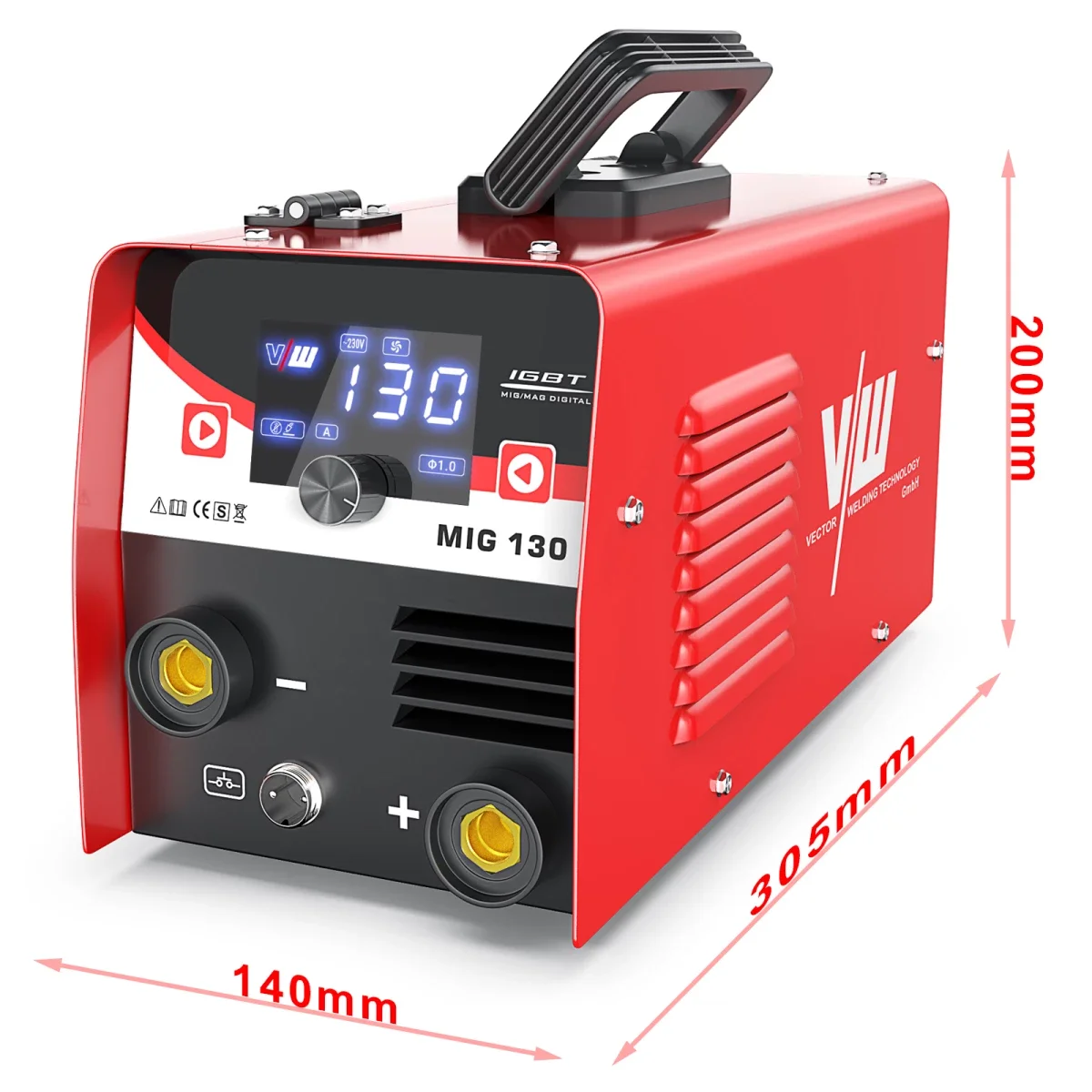 New Stahlwerk MIG130 3-in-1 Portable IGBT Inverter Welder NO Gas Use Flux Cored Wire 0.8mm MMA Lift TIG 220V Voltage