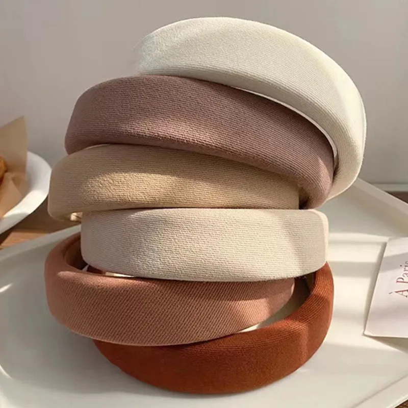 

Fashion Hair Hoop Hair Bands for Women Girls Vintage Wide Elastic Headband Thicken Chic Hairband Headwear Hair Accessories