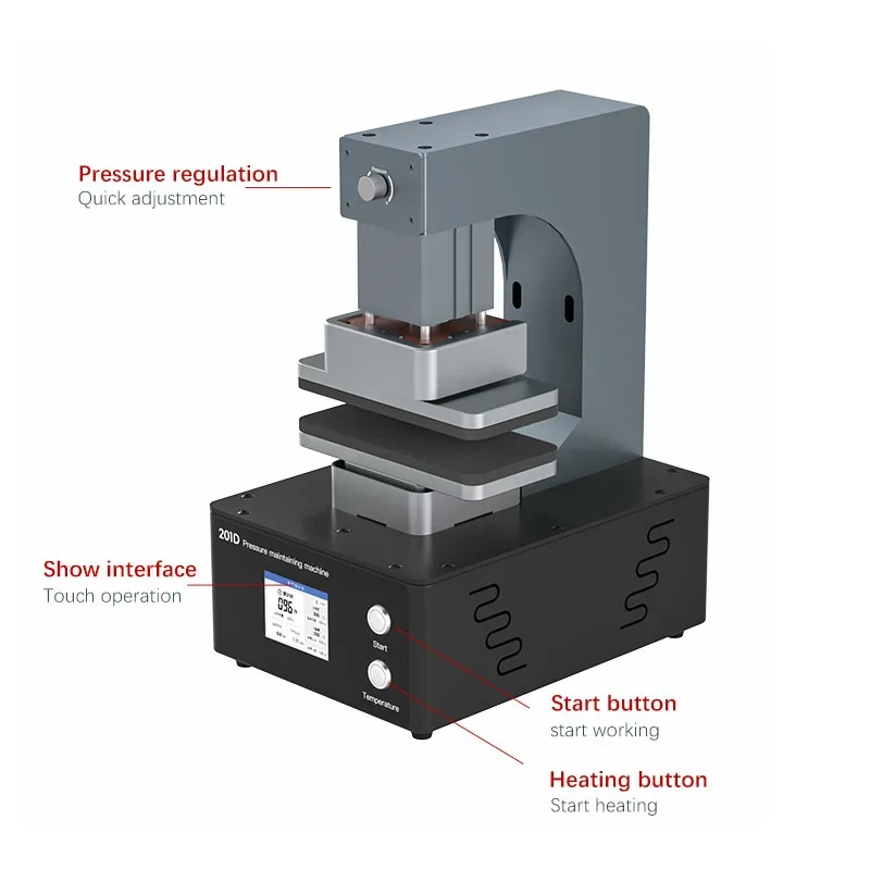 LY-TBK-201D Phone Heating And Pressure Maintaining Machine Compatible For Screens Back Cover Bracket With Rotatable Holder