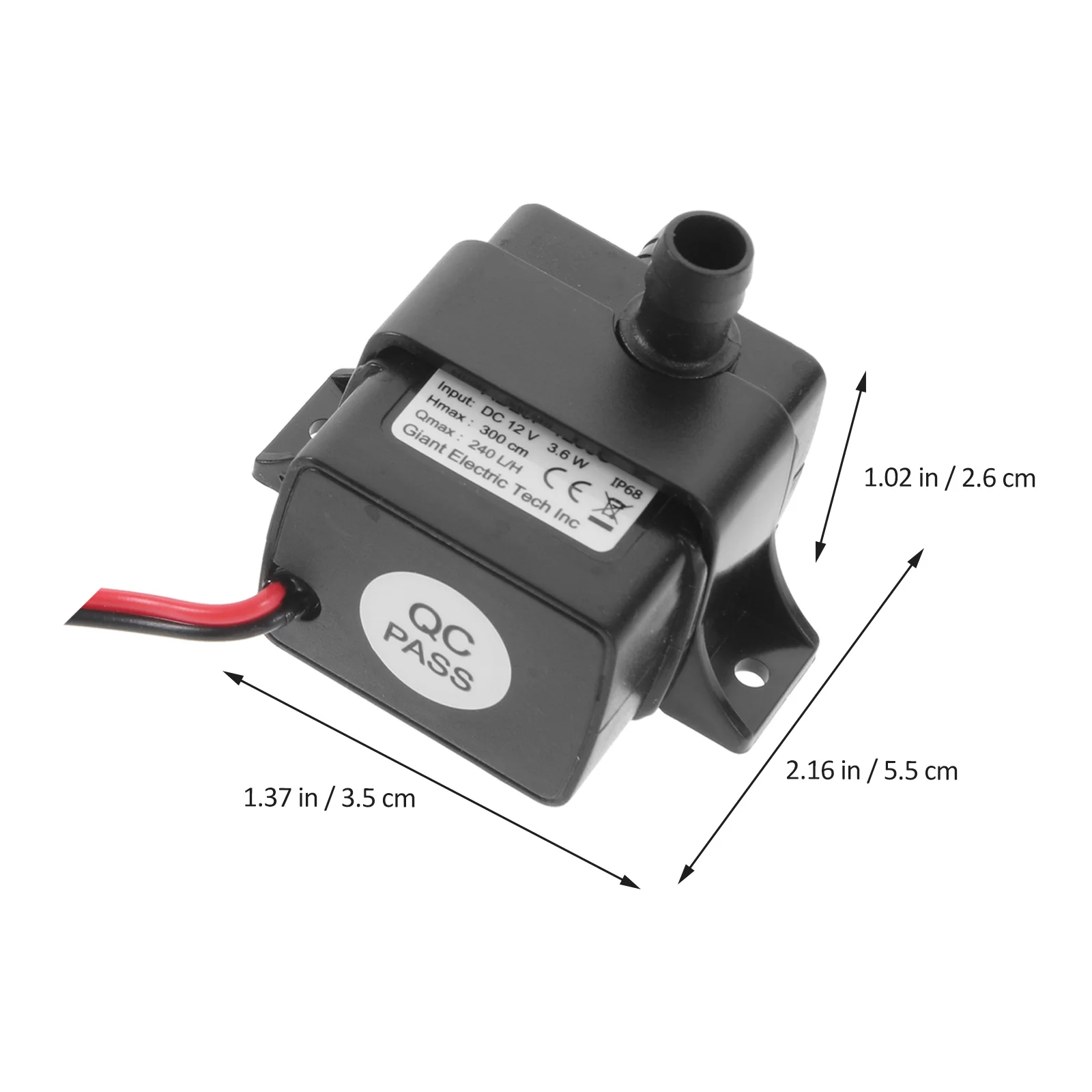 

Brushless Water Pump 3.6W Dc12V Submersible 240L/H 3M Lift Height For Aquarium Oil Pump Waterproof Mini Size Long Life