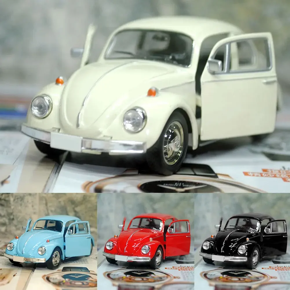 Newest Arrival Retro Vintage Beetle Diecast Pull Back Car Model Toys For Children Gift Decor Cute Figurines Miniatures