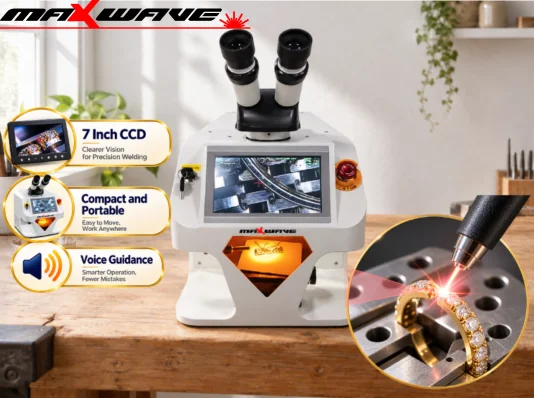 200W YAG Jewelry Laser Welding Machine 7 Inch CCD Compact Portable High Precision Welder for Gold Silver Platinum Repair Tool