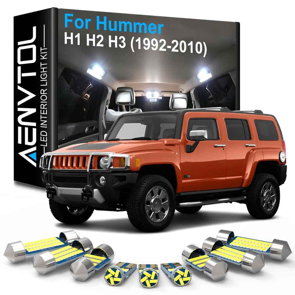 

AENVTOL Canbus LED Interior Light For Hummer H1 H2 H3 1992-2002 2003 2004 2005 2006 2007 2008 2009 2010 Car Accessories No Error