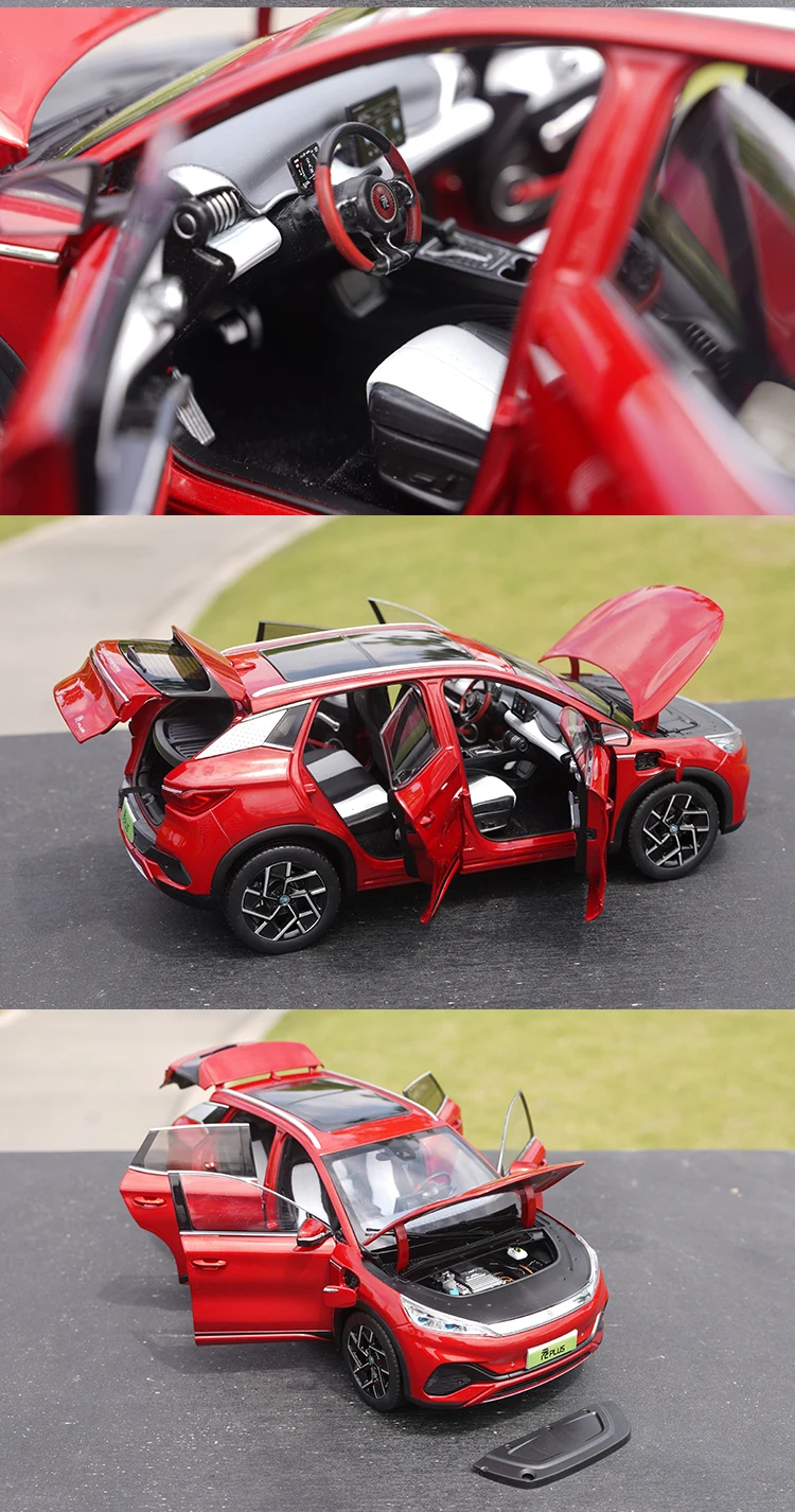 1:18 オリジナル BYD 元 PLUS 車モデル BYD オフロード車小型 SUV 合金シミュレーション車モデル