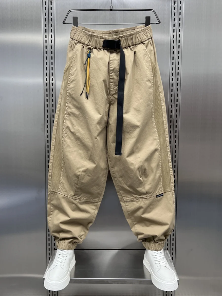 

Мужские повседневные рабочие брюки American Sle, весенне-осенние свободные спортивные брюки цвета хаки, молодежные брюки для отдыха