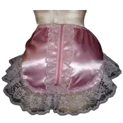 French Hot Selling Pink Shorts Lace Lace Embedding Elastic Waist Bow Decoration Zipper Splice Sexy Triangle Shorts Multi Color