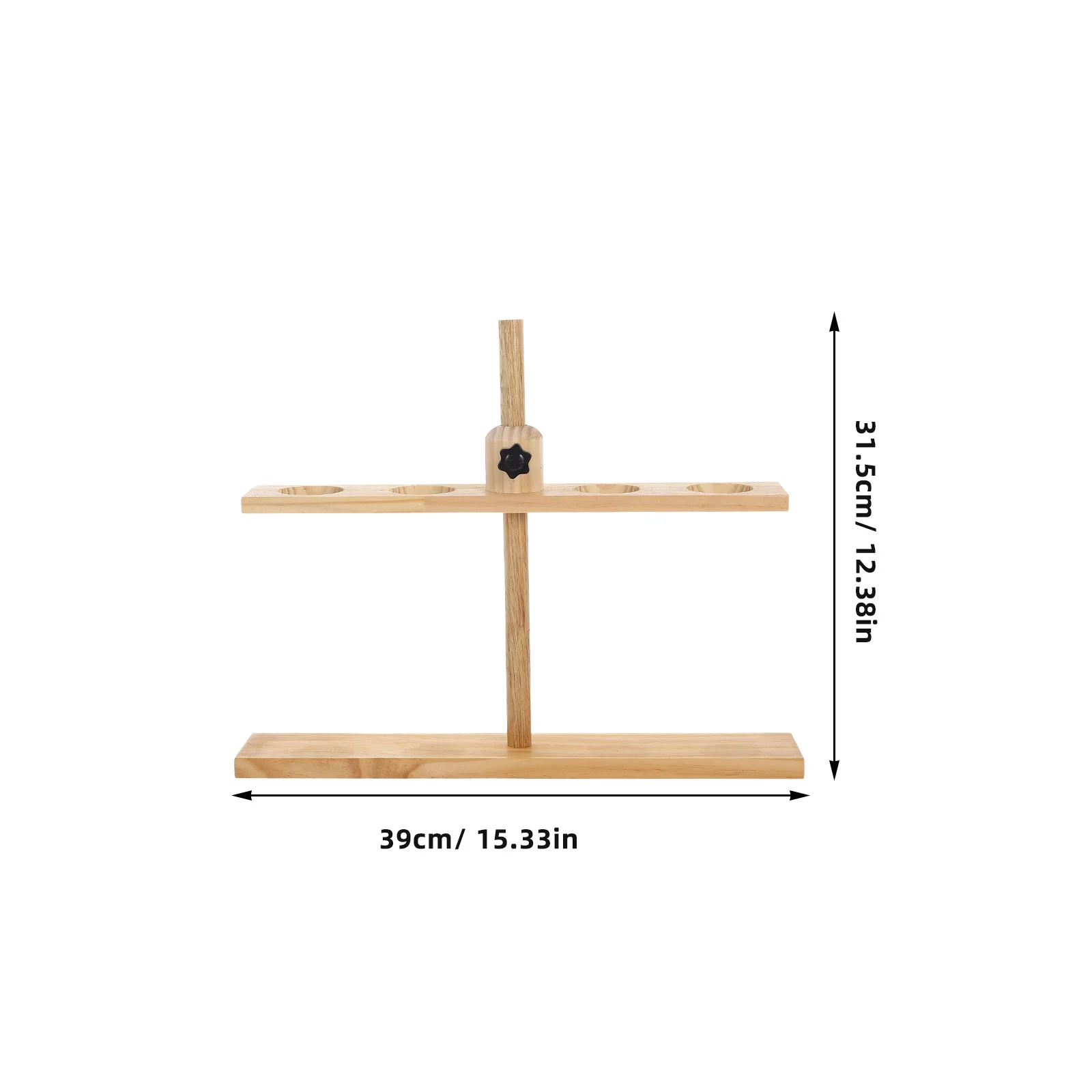 Durable Wooden Funnel Stand 4 Hole Adjustable Base for Lab Glassware Scientific Research Teaching Lab Accessories