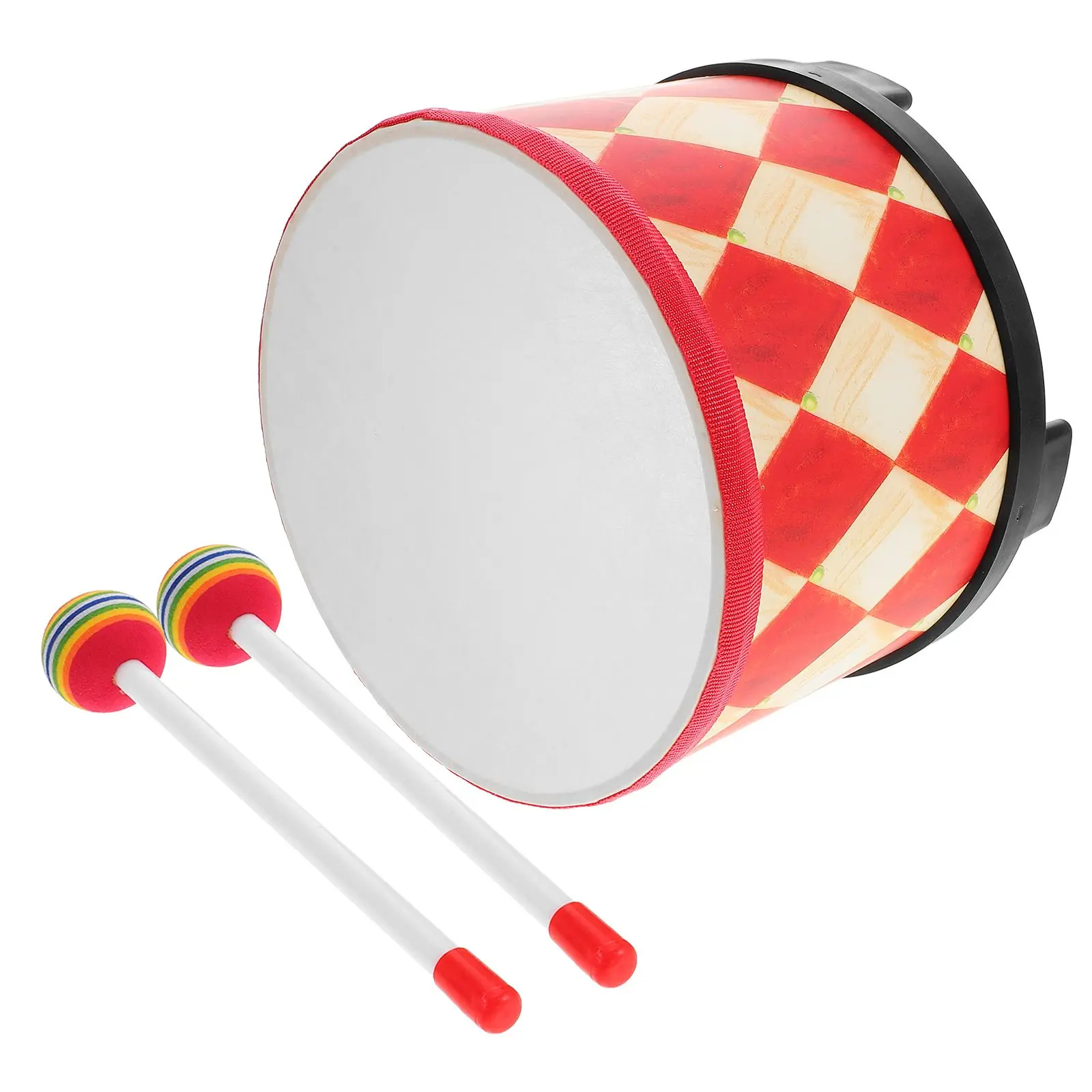 Children Hand Musical Instrument Toy Kids Toddlers Percussion Mini Guitar Chinese Drum Set Educational Aids Baby Drum Sensory
