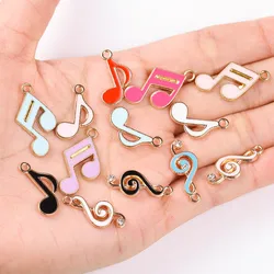 20Pcs Mixed Style Dripping Enamel Alloy Musical Note Pendant DIY  Necklace Bracelet Keychain Charms Making Accessories Wholesale