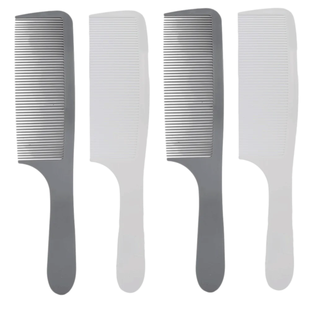4PCS Professional Curved Design Barber Clipper Combs Ergonomic Handle Multi-Color Set Hair Cutting Comb Flat Top Comb For Men