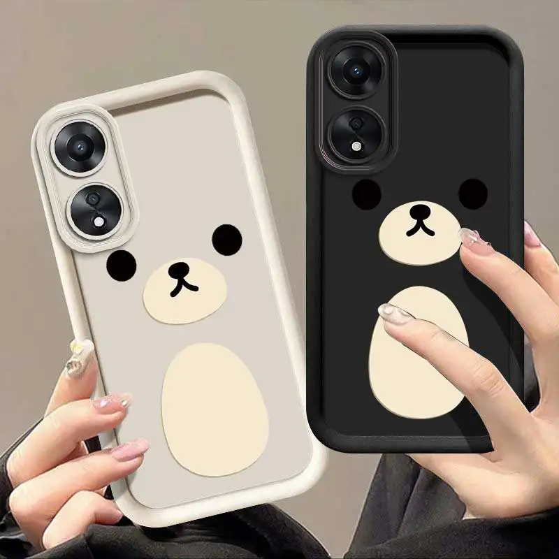 Coque OPPO A18 Honest Bear fabriquée à partir de flexible, améliorant les chocs dans le divertissement pour A 16 78 54s 60 58 57s 16s 77s 3 3x94 77