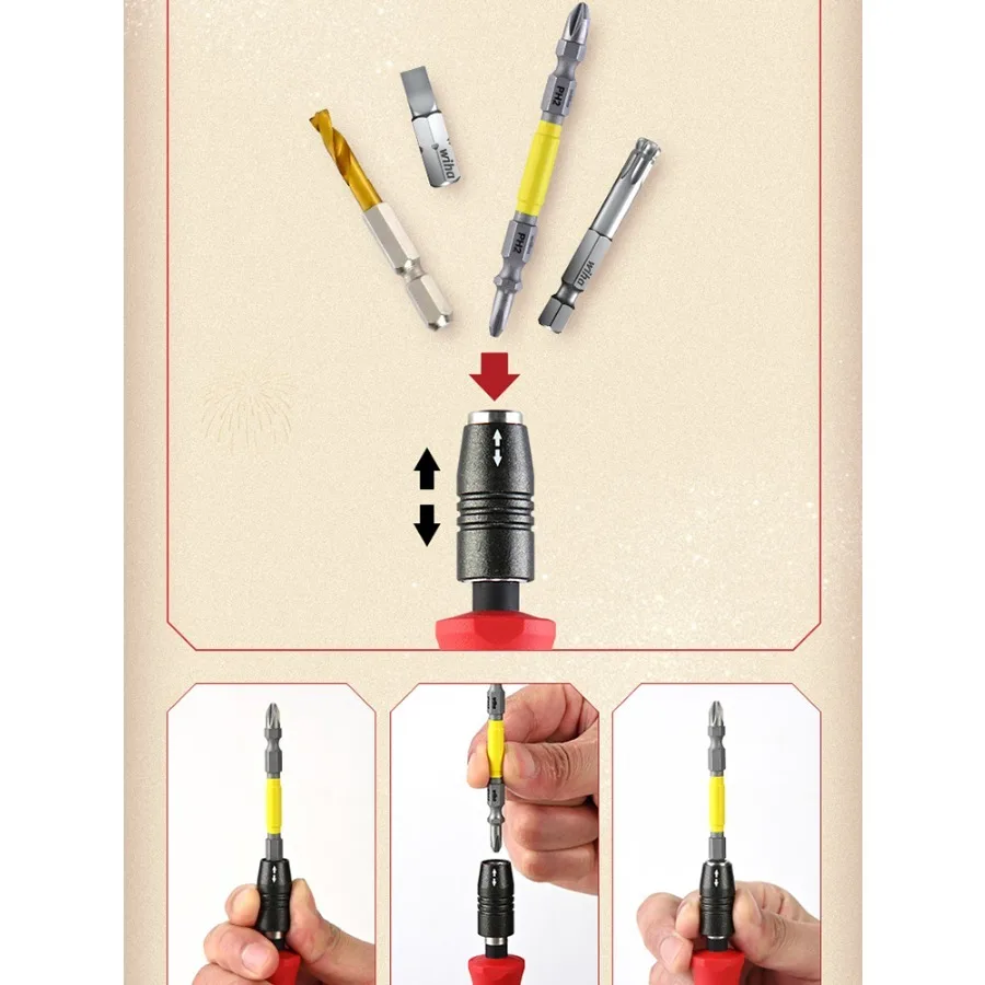 

Набор отверток Wiha Year of the Horse Limited Edition, рукоятка с 4-точечным фиксатором, двойная головка HRC62, портативная сумка для инструментов, арт. 90031C