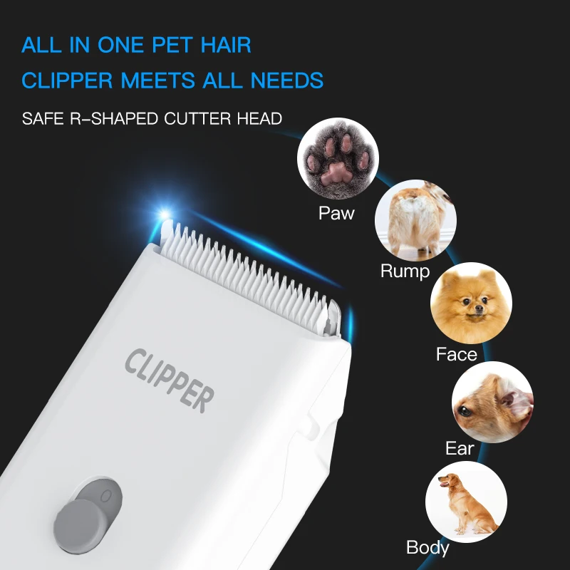 Dog Hair Clipper Electric Pet Hair Trimmer Low Noise Shaver For Dog Cats Cordless Rechargeable Professional Pet Grooming Tools image 2