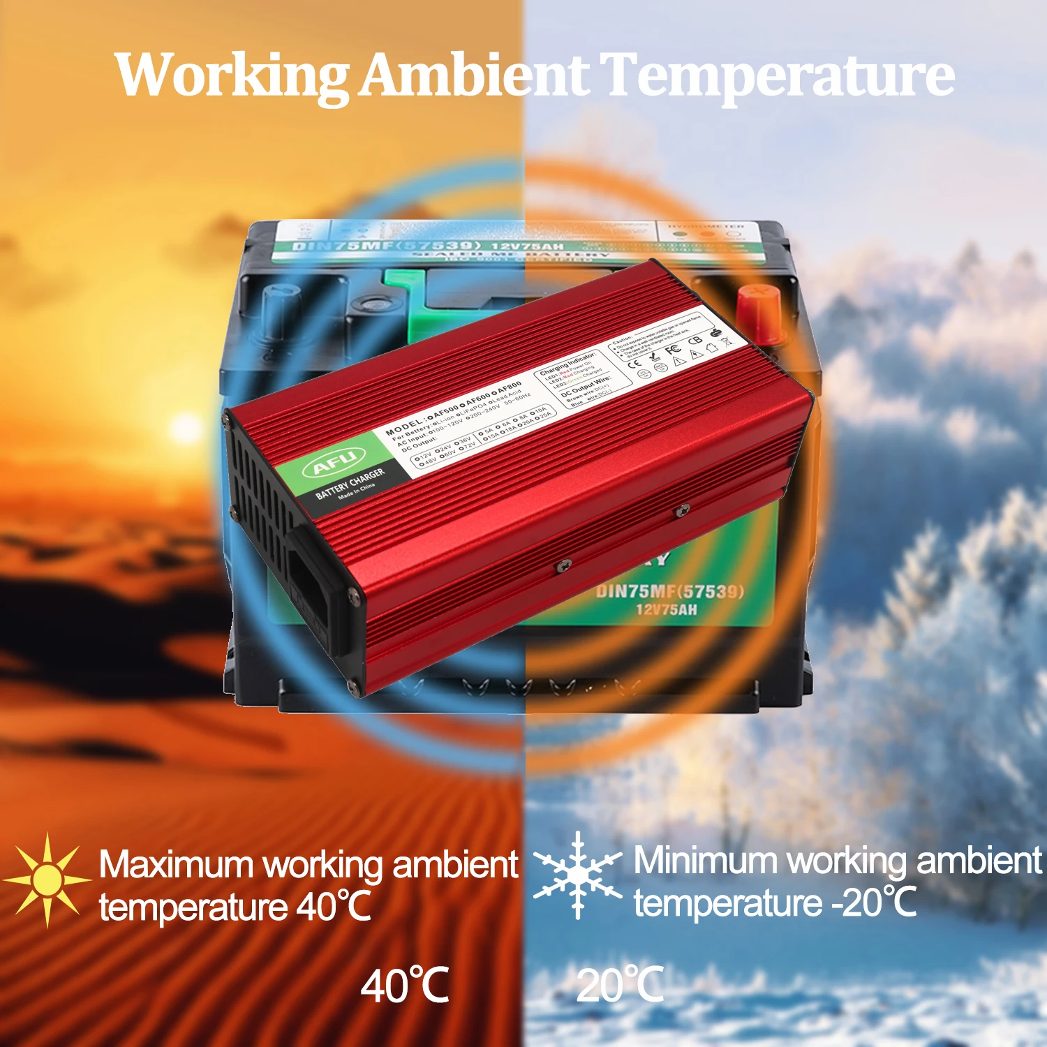 Imagem -04 - Afu 42v 10a Carregador de Bateria de Lítio para 36v 37v 10s Li-ion Lipo Bateria de Refrigeração com Ventilador Dentro de Alumínio Case