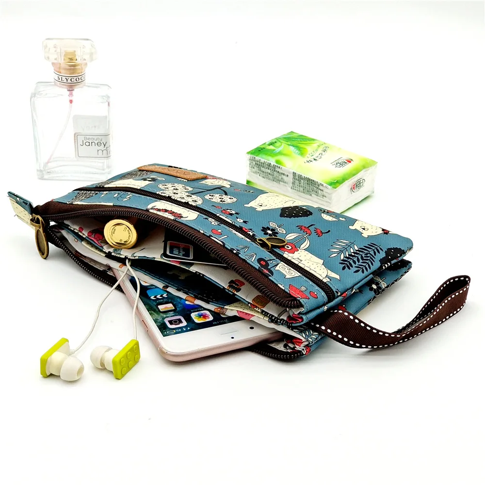 Polyester Wasserdichte Damen Münztasche Damen Organizer Brieftasche Weibliche Telefon Geldbörse Geldbeutel Clutch Handtasche Carteira für Mädchen – Detail 3