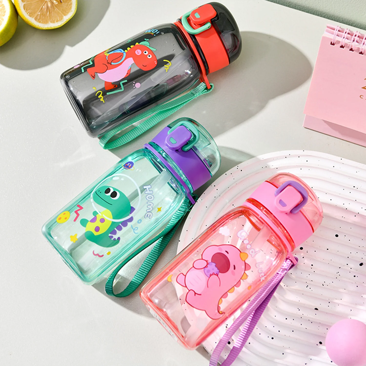 

400 мл новая детская милая соломенная чашка с героями мультфильмов, студенческая пластиковая чашка, летняя портативная чашка для воды, спортивный чайник на открытом воздухе