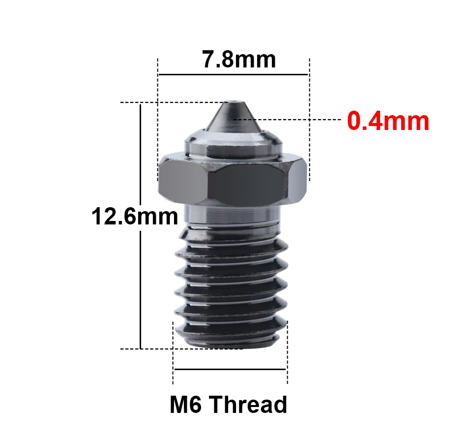 C Trianglelab PRUSA MK4 Kupferlegierung Vernickelte Heizblock-Socken Titanlegierung NCB V6 Düsenadapter Heatbreak Hotend Kit – Detail 6