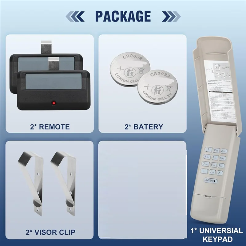 

Classic-891Lm 971Lm Universial Garage Door Opener Keypad Remote, Compatible For Liftmaster/Chamberlain/Craftsman Garage Opener