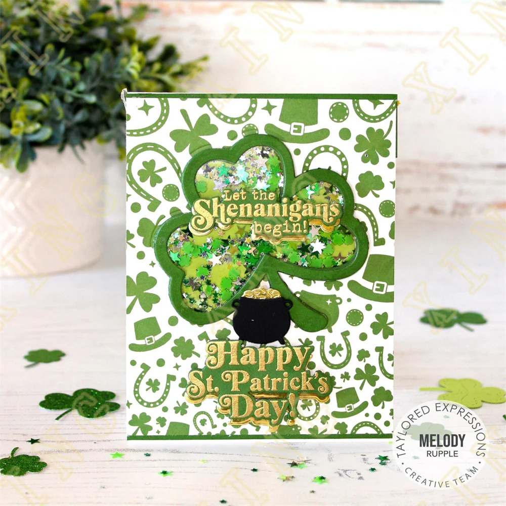 Shamrock Shaker New Arrival Metal Cutting Dies Scrapbook Diary Decoration Stencil Embossing Template Diy Greeting Card Handmade