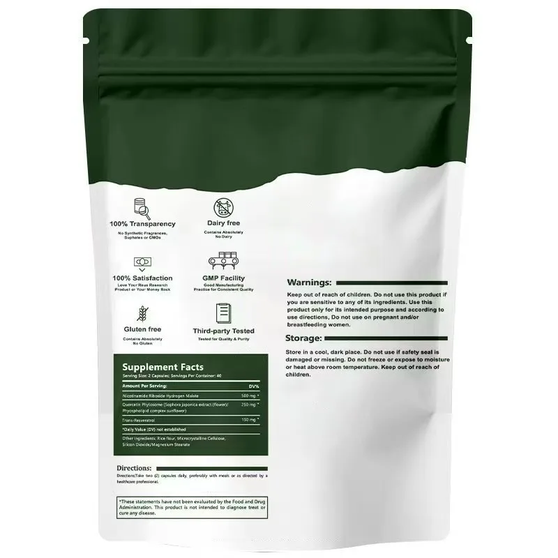 ملحق ناد + - نيكوتيناميد ريبوسيد 900 مجم + ريسفيراترول - عبوة واحدة (إجمالي 80 كبسولة) - مضادات الأكسدة ودعم الطاقة - تقنية الدهون