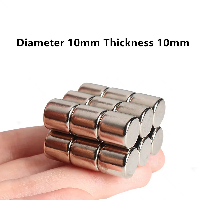 

Neodymium Magnet 10mmx10mm N35 NdFeB Round Super Powerful Strong Permanent Magnetic imanes Disc 10x10 10X8 10X2 10X3 10X4 10X5