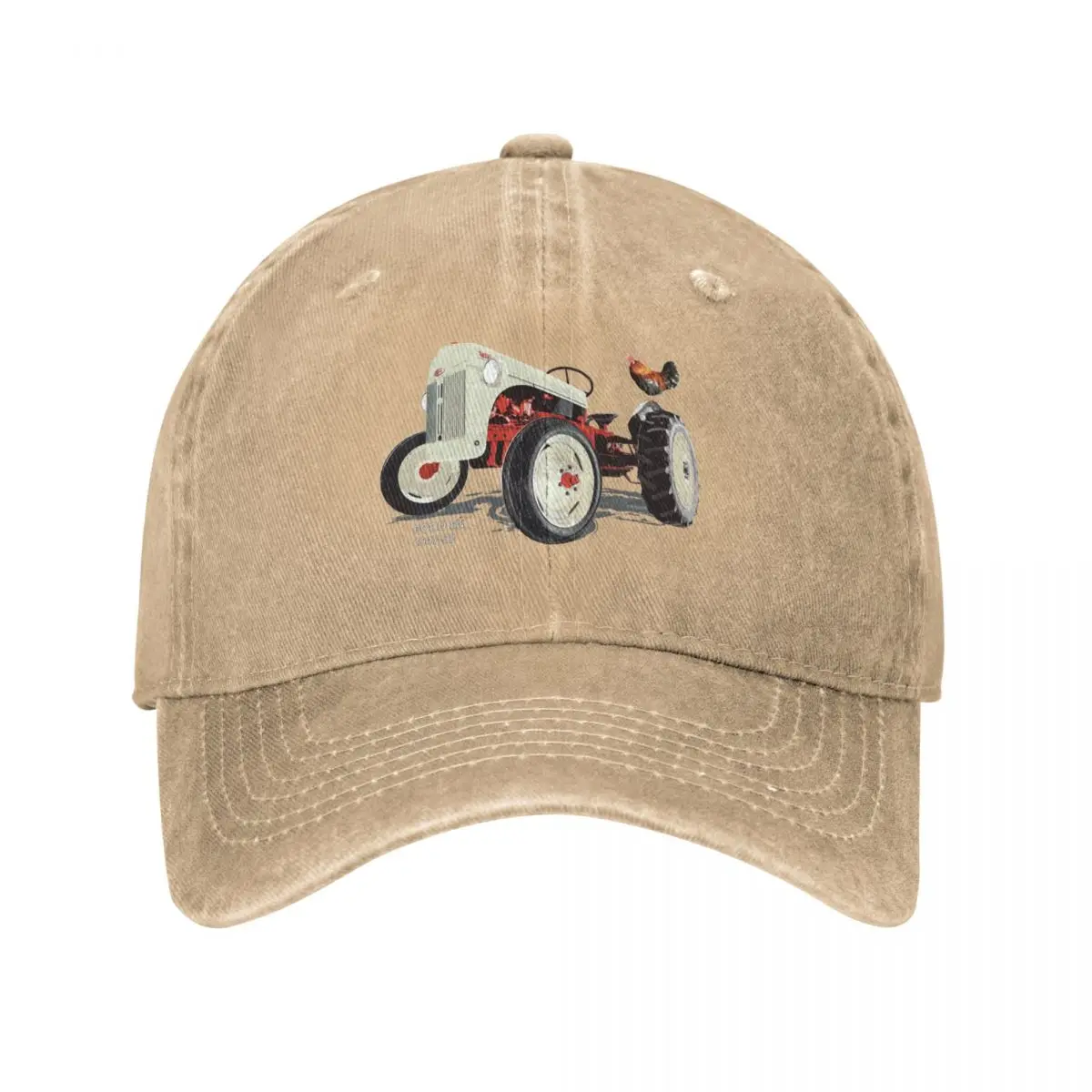 Old Redbelly, the Ford8N – with Barney the Rooster! Baseball Cap Anime Hip Hop Men Hats Women's