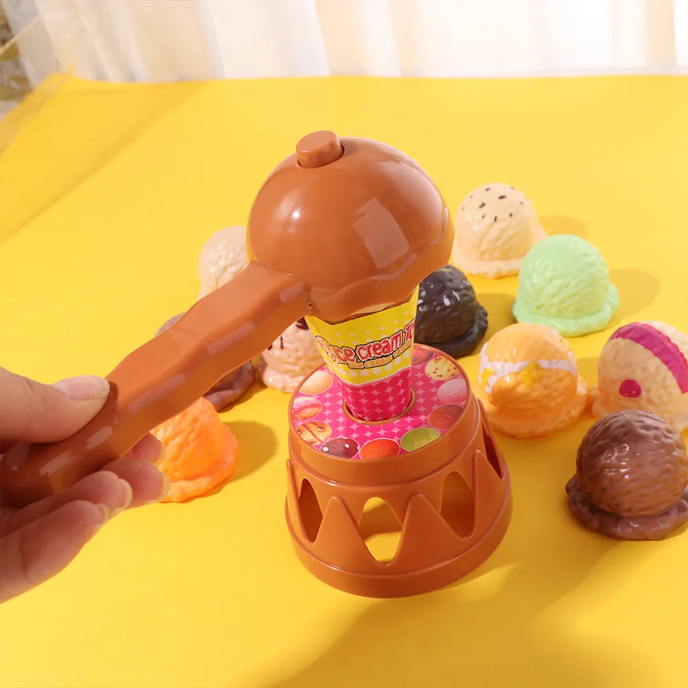 Dessert Ice Cream Games Montessori Educational Simulation Ice Cream Kitchen Colorful Learning Ice Cream Stack Up Balancing