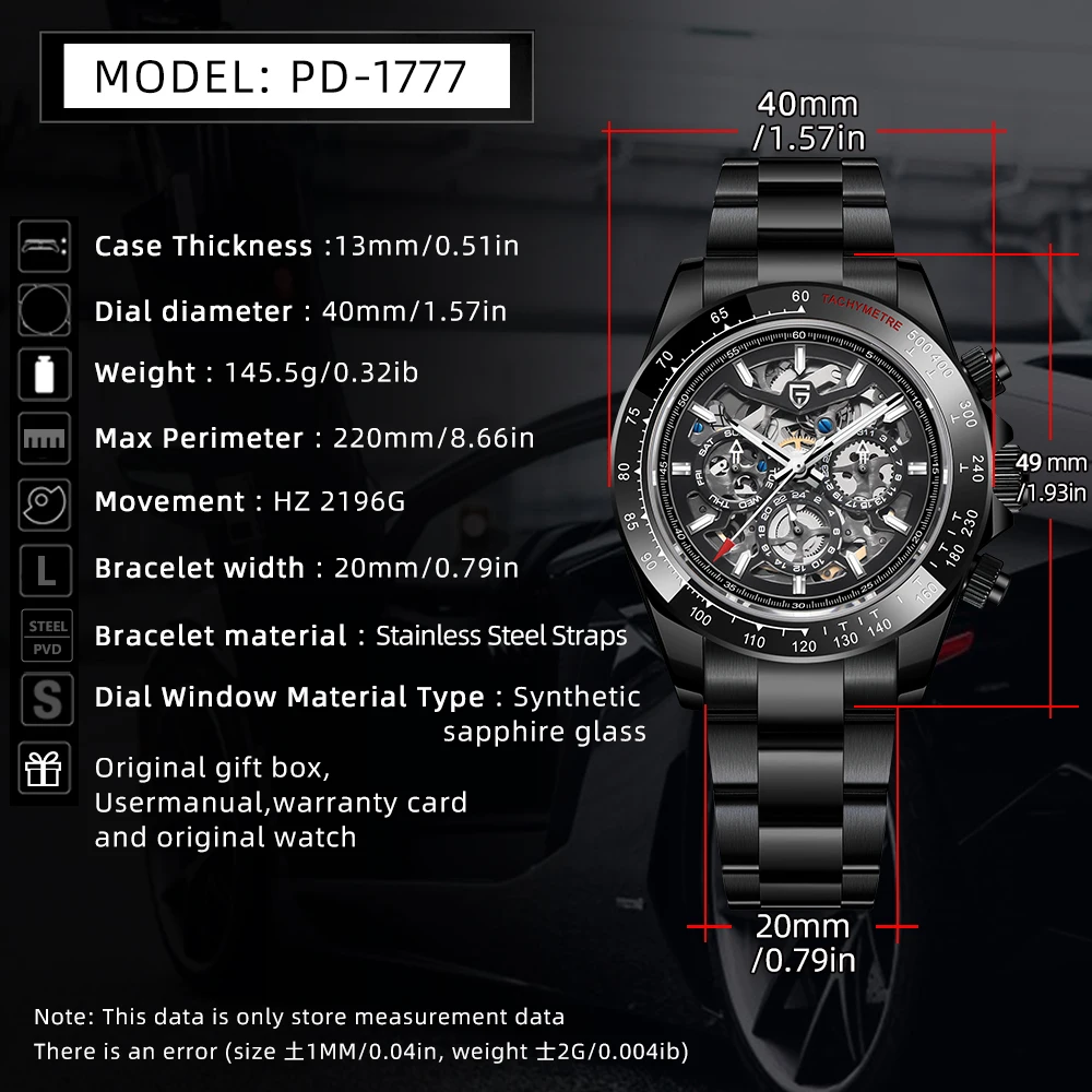 2023 New PAGANI DESIGN Mens Watches 2023 Top Luxury Mechanical Wristwatches Automatic Watch For Men Waterproof Sports Gift Clock