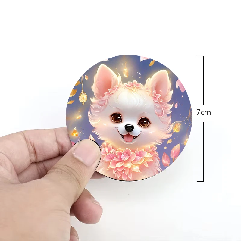 2pcs Pink Puppy Car Cup Holder Non-Slip Mat Bottle and Cup Stand view 2